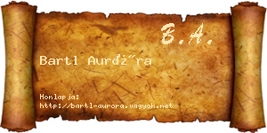 Bartl Auróra névjegykártya